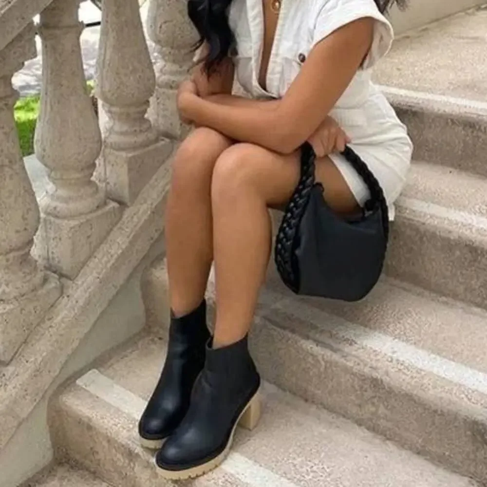 Dolce Vita Caster H2O Booties in Black Leather Anthropologie